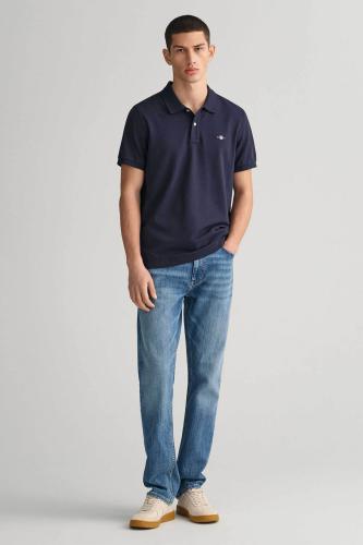 Gant ανδρικό τζην παντελόνι πεντάτσεπο Regular Fit (34L) - 1000261 Denim Blue